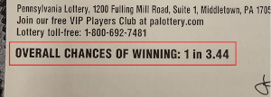 location of ticket odds on pa lottery scratch off ticket