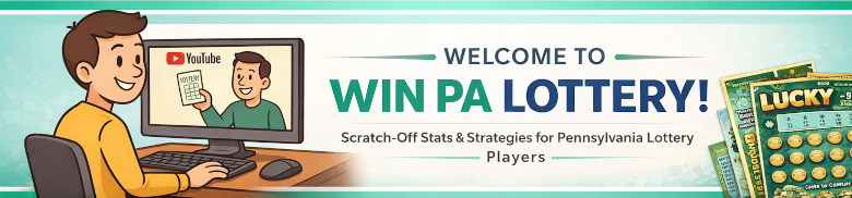 Win PA Lottery home page banner image and slogan